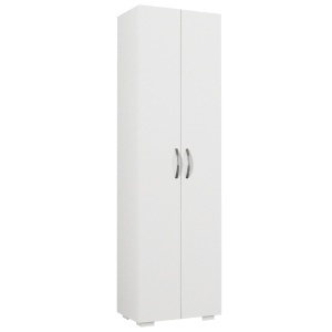Dulap de bucătărie din pal melaminat Abel, alb, design modern și funcțional pentru organizare eficientă, 48.6 x 31.4 x 173 cm - Img 8