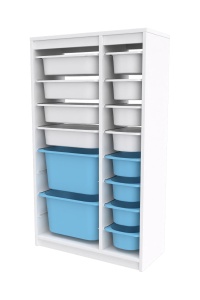 Dulap multifunctional, Echo thorn, UnicUtil, Culoarea Alb Albastru - Img 5