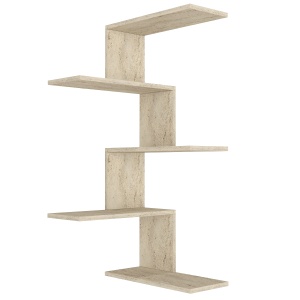 Etajera De Perete, Modern Twist, UnicUtil, 51.5 x 51.5 x 109 cm, Crem, UUETA43 - Img 3