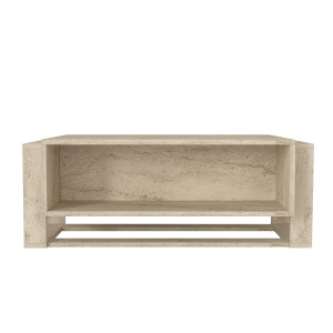 Masa De Cafea, Stone Craft, UnicUtil, 106.4 x 60 x 40.4 cm, Crem, UUMC25 - Img 5