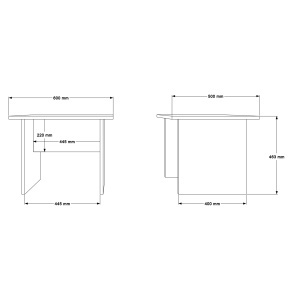 Masuta cafea UnicUtil Nuc - Gri Antracit 60 x 50 x 46.3 cm - Img 4