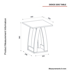 Măsuță de cafea Deros din pal melaminat – design compact și modern pentru spații elegante, 45 x 45 x 56 cm - Img 2