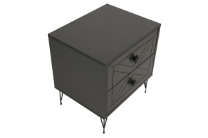 Noptiera, Elegant Rustic, UnicUtil, 50 x 55 x 40 cm, Antracit - Img 8