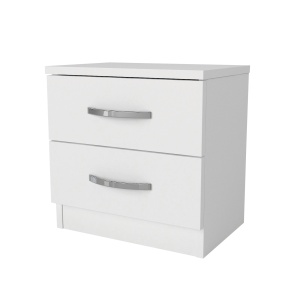Noptieră, Sleek Elegance, UnicUtil, 40 x 28.2 x 40 cm, Alb - Img 7