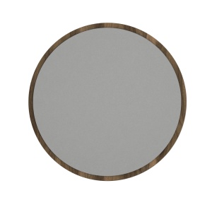 Oglinda de Perete Rotunda, BrownMirror Serenity, UnicUtil, diametru rama 59 cm, Maro - Img 4