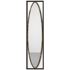 Oglindă Decorativă de Perete, Edge Reflection, UnicUtil, 39 x 151 cm, Negru-Maro, UUOGL12 - Img 5