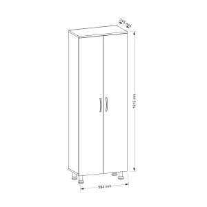 Organizator, Bright Store, UnicUtil, 59.4 x 31.5 x 161.5 cm, Alb, UUORG15 - Img 8