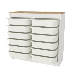 Organizator, Compact Storage, UnicUtil, 89 x 34 x 85 cm, Alb-Maro - Img 8