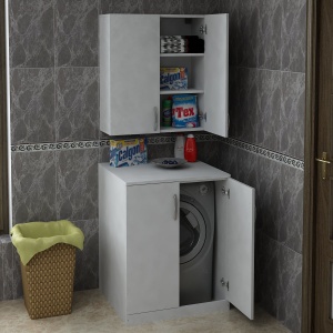 Organizator, Duo Cabinet, UnicUtil, 70 x 67 x 170 cm, Alb - Img 4