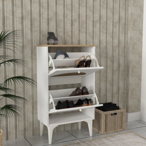 Pantofar Timeless Charm, UnicUtil, 56 x 30 x 101 cm, Alb-Maro, UUORG09 - Img 2