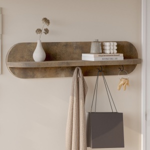 Raft de perete Bronz Patara 60x11x14 cm, PAL melaminat, Novion 2, UnicUtilY - Img 3