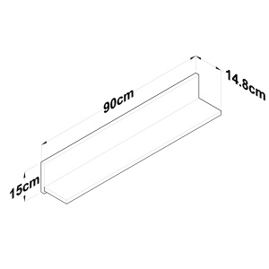Raft perete, Timeless Design, UnicUtil, 90 x 15 x 14 cm, Nuc - Img 5