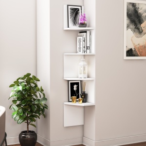 Rafturi perete, Bold Frame, UnicUtil, 29 x 155 x 29 cm, Alb - Img 1