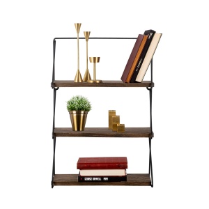 Rafturi perete, Minimal Space, UnicUtil, 40 x 60 x 15 cm, Negru Nuc - Img 2