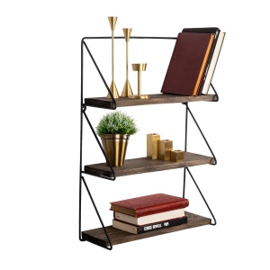 Rafturi perete, Minimal Space, UnicUtil, 40 x 60 x 15 cm, Negru Nuc - Img 7