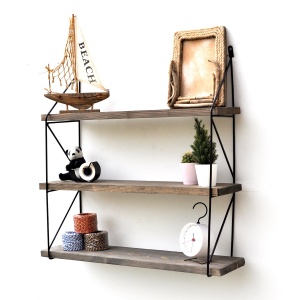 Rafturi perete, Minimal Style, UnicUtil, 60 x 15 x 55 cm, Nuc Negru - Img 7