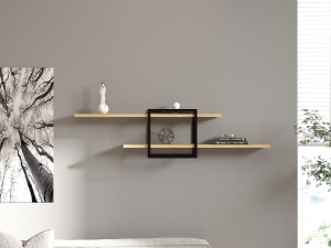 Rafturi perete, Modern Edge, UnicUtil, 120 x 30 x 18 cm, Stejar - Img 4