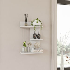 Rafturi perete, Simple Form, UnicUtil, 40 x 60 x 19 cm, Alb - Img 1