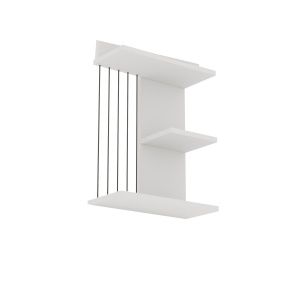 Rafturi perete, Simple Form, UnicUtil, 40 x 60 x 19 cm, Alb - Img 4