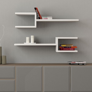 Rafturi perete, Simple Touch, UnicUtil, 75 x 17 x 22 cm, Alb - Img 1