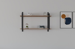 Rafturi perete, Solid Base, UnicUtil, 90 x 60 x 22 cm, Nuc - Img 1