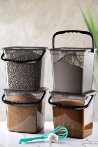 Set 4 recipiente alimentare , UnicUtil, Spacious Lightweight, Gri - Img 2