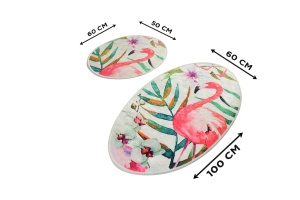 Set covorase baie 2 piese, Chic Finish, UnicUtil, Multicolor - Img 3