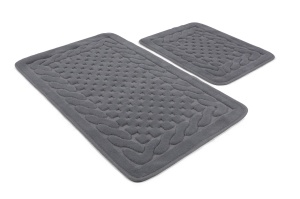 Set covorase baie 2 piese, Elegant Design, UnicUtil, Gri - Img 2
