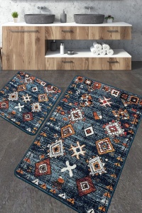 Set covorase baie 2 piese, Elegant Design, UnicUtil, Multicolor - Img 1