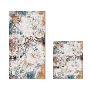Set covorase baie 2 piese, Elegant Design, UnicUtil, Multicolor - Img 2