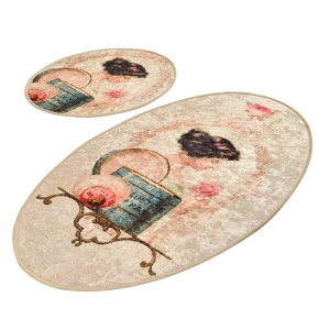 Set covorase baie 2 piese, Modern Look, UnicUtil, Multicolor - Img 2