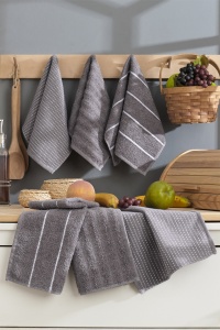 Set de prosoape 6 bucati, Elegant Design, UnicUtil, Antracit - Img 1