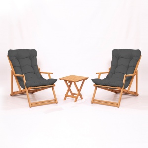 Set Gradina - Masa si Scaune (3 Bucati), Glow spark, UnicUtil, Culoarea Gri Natural - Img 3