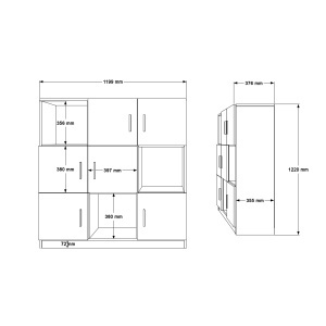 Set mobilier de birou UnicUtil Nuc - Gri Antracit 7 piese - Img 4