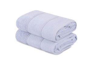 Set prosoape de mana 2 bucati, Premium Feel, UnicUtil, Albastru Deschis - Img 1