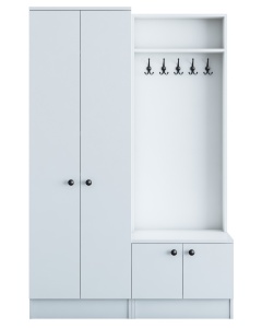 Stand de hol, M11 1567, UnicUtil, Alb, Lățime: 119,6 cm, Înălțime: 182,8 cm, Adâncime: 37,3 cm - Img 9