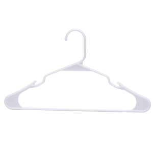 Umeraș din Plastic cu design ergonomic, pentru tricouri, Alb, 1 bucata - Img 3