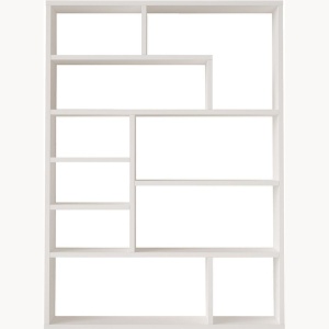 Bibliotecă, Keemon 1, UnicUtil, 90 x 22 x 123.6 cm, Alb - Img 2
