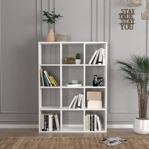 Biblioteca, Pure Harmony, UnicUtil, 93.6 x 22 x 124.2 cm, Alb, UUBIB37 - Img 1