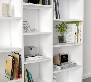 Biblioteca, Zen Space, UnicUtil, 125 x 22 x 135.7 cm, Alb, UUBIB36 - Img 4