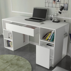 Birou, Dynamic Work, UnicUtil, 145.3 x 59.6 x 74.4 cm, Alb, UUDESK06 - Img 3