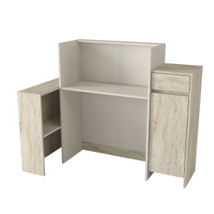 Birou recepție, Dayana Front Desk, UnicUtil, Travertin-Crem, 150 cm - Img 11