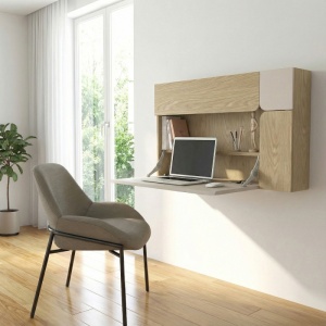 Birou suspendat, Narva Wallmounted Desk, UnicUtil, Crem