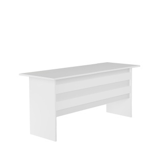 Birou UnicUtil Alb cu benzi orizontale pe frontal 180 x 60 x 73.8 cm - Img 4