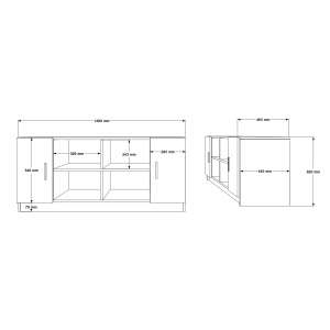 Comoda joasa UnicUtil Nuc - Gri Antracit 139.8 x 46.3 x 61.8 cm - Img 5