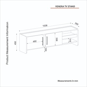 Comoda TV, Simple Form, UnicUtil, Crem-Negru - Img 2