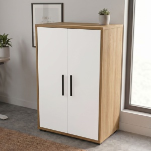 Dulap birou UnicUtil Alb - Stejar 80 x 35 x 109 cm - Img 3