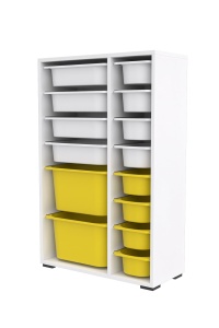 Dulap multifunctional, Leaf grove, UnicUtil, Culoarea Alb Galben - Img 4