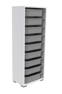 Dulap multifunctional, Shell ripple, UnicUtil, Culoarea Alb Gri - Img 6