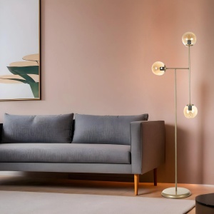 Lampadar, Wave stone, UnicUtil, Culoarea Chihlimbar Auriu - Img 1